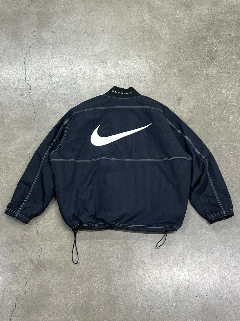 BLACK SUPREME RIPSTOCK NIKE PULLOVER (SIZE XL)