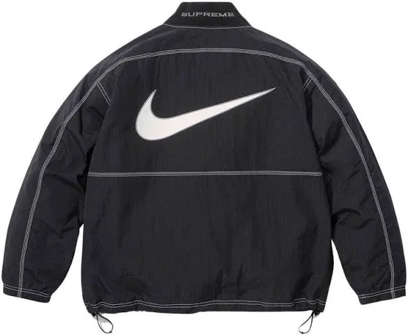 BLACK SUPREME RIPSTOCK NIKE PULLOVER (SIZE XL)