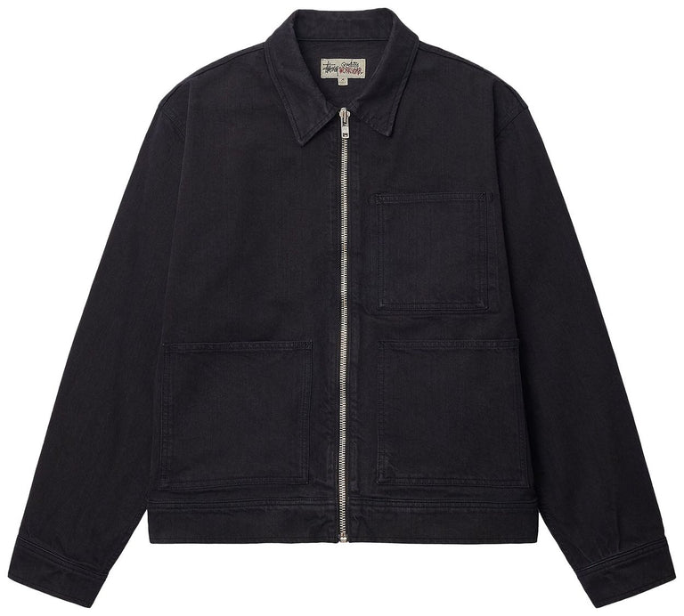 STUSSY ZIP OVERDYED WORK JACKET